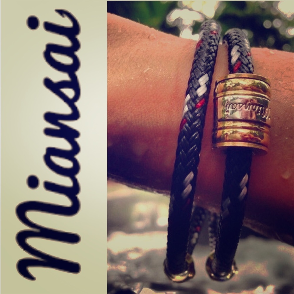 Miansai Double wrap rope casing screw bracelet