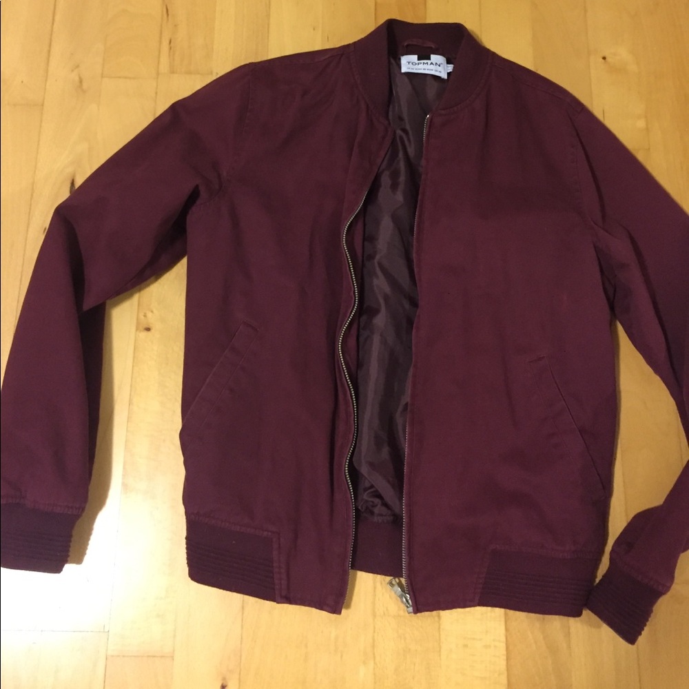 Topman Burgundy Bomber