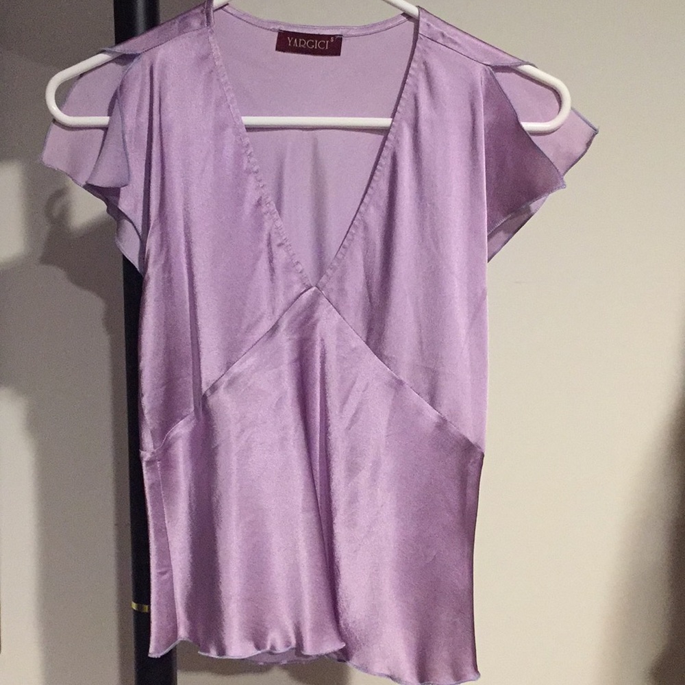 Purple Satin blouse