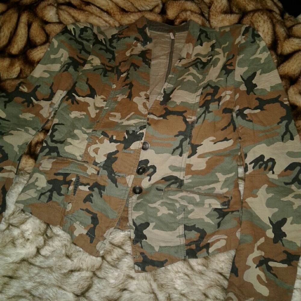 Camo fitted Blazer