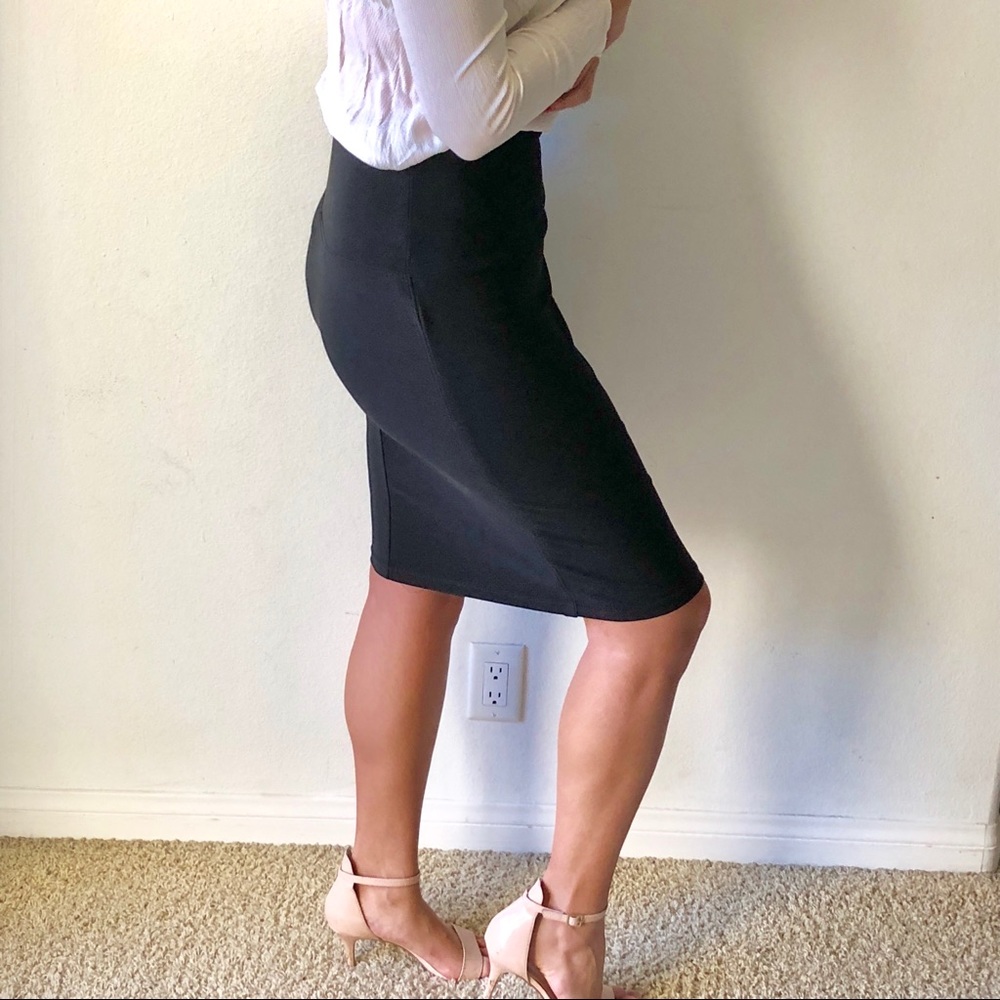 Gray Pencil Skirt