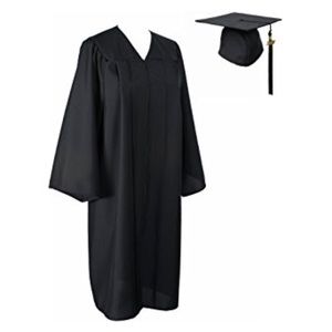 Black Graduation Cap & Gown