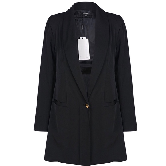 ‘Kaya’ Black Long Tuxedo Blazer - Picture 5 of 7