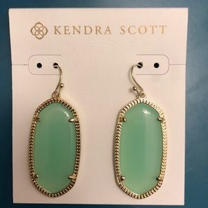 Gold Elle Earrings in Chalcedony