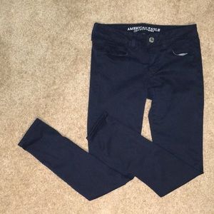 Navy blue American Eagle jeggings