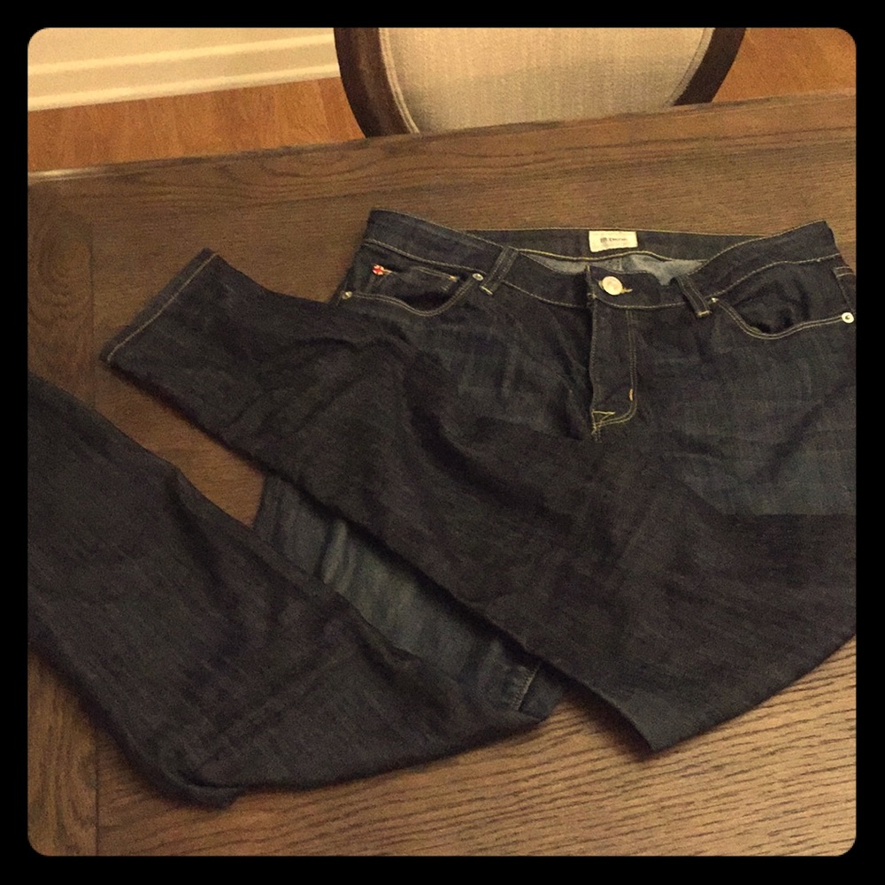 Hudson dark wash straight leg jeans