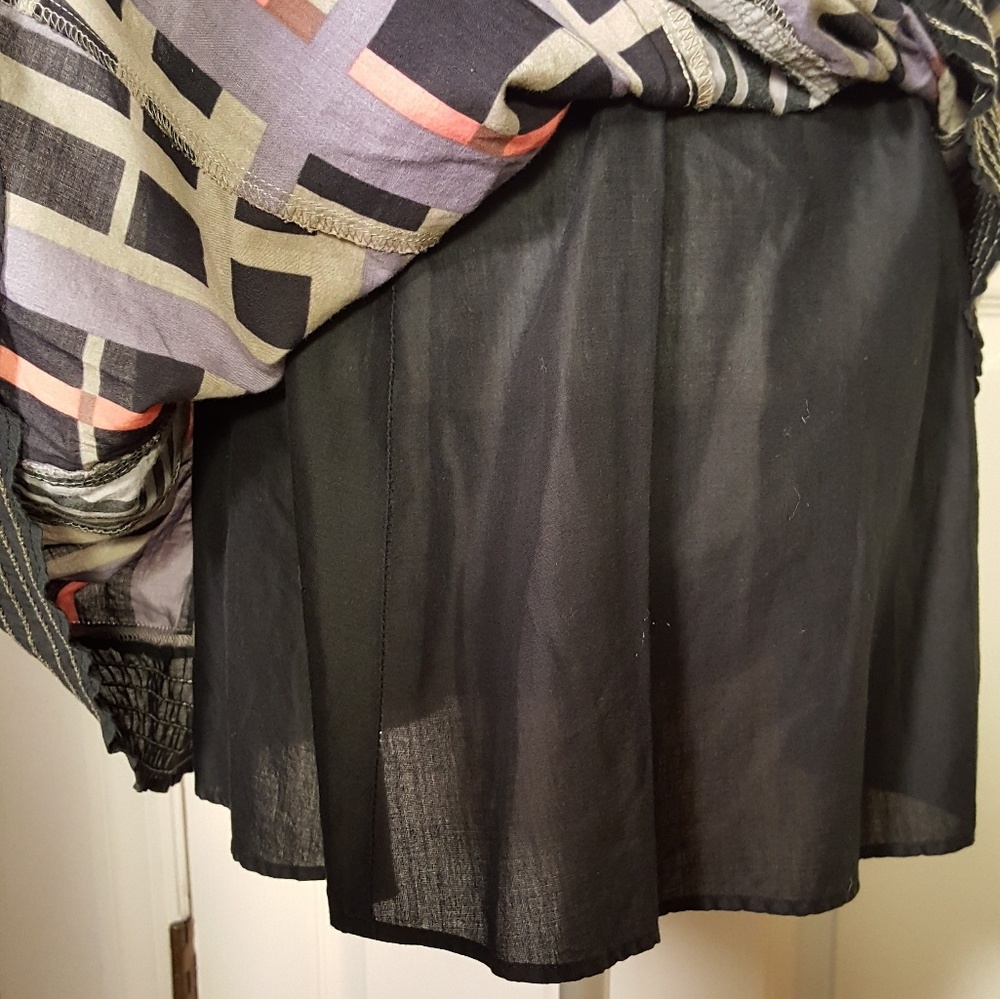 Free People Abstract Pattern Cotton Mini Skirt - Picture 5 of 7