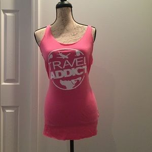 🌴Travel  Addict Women’s Racer Back Tank Top☀️