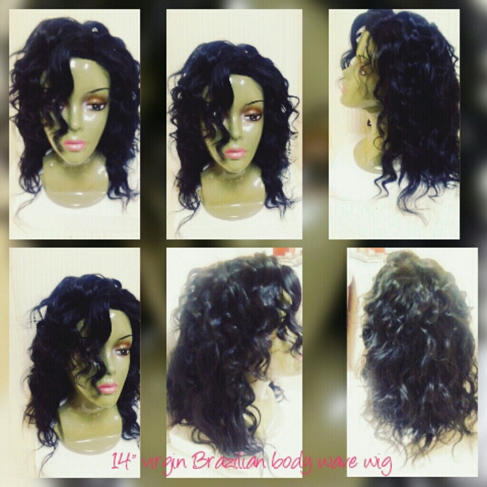 Virgin Brazilian body wave human custom wig wigs