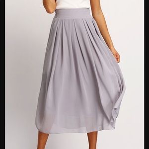 NWOT gray maxi midi skirt