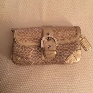 Coach Gold Clutch