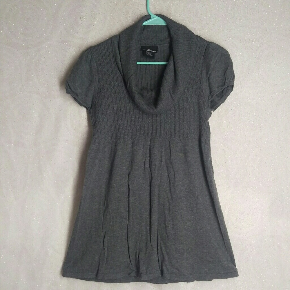 Grey sweater dress