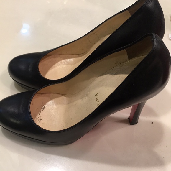 Christian Louboutin Shoes - Christian Louboutin Black Leather Heels