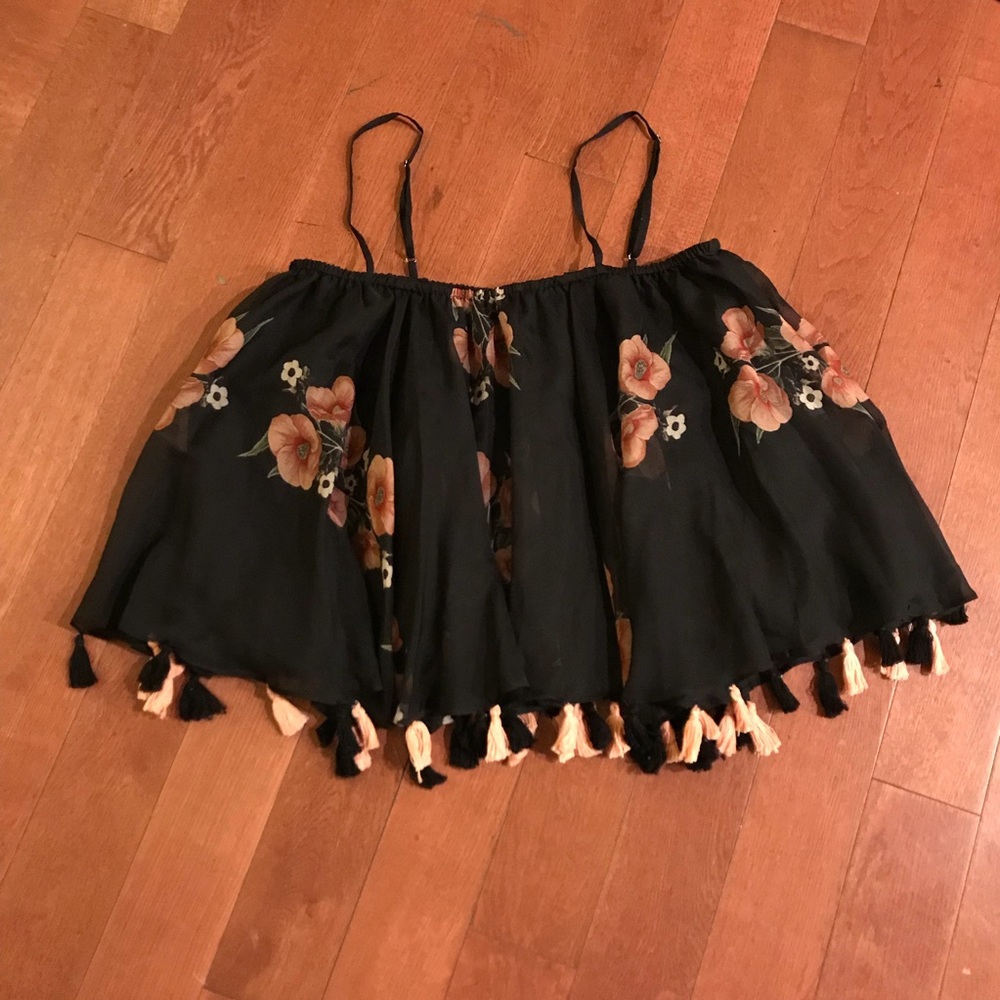 Anthropologie Floral Tasseled Cami by Carolina K! - Picture 2 of 4
