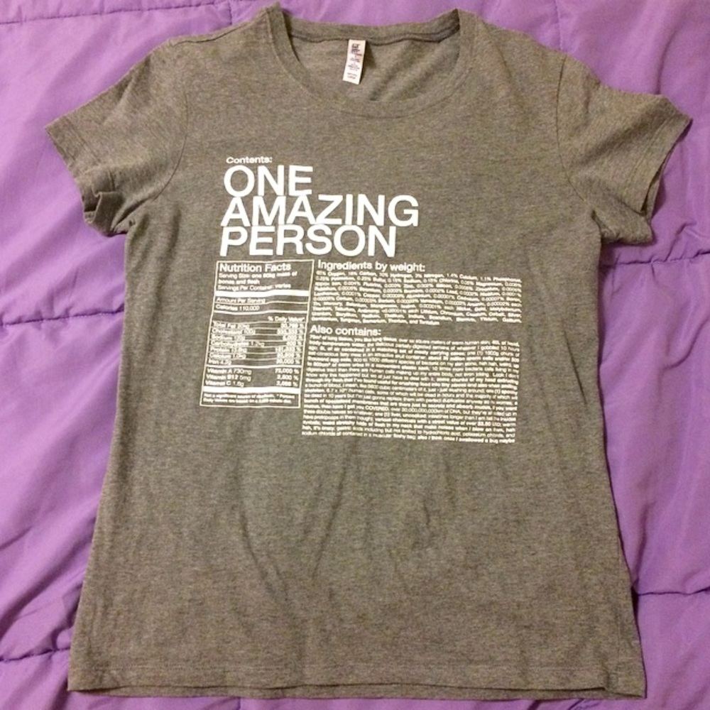 💋Amazing Person Nutritional Label Tee Shirt💋