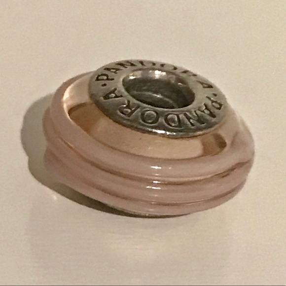 Pandora Pink Ribbon Murano Glass Bead DISCONTINUED - Picture 3 of 8