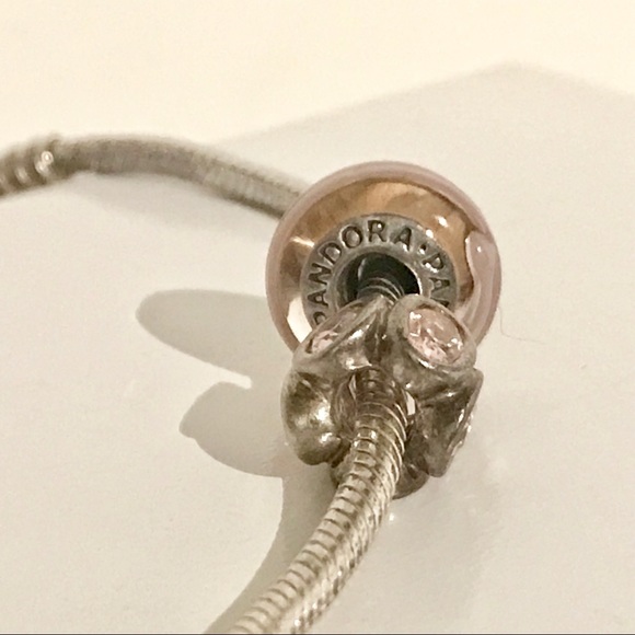 Pandora Pink Ribbon Murano Glass Bead DISCONTINUED - Picture 6 of 8