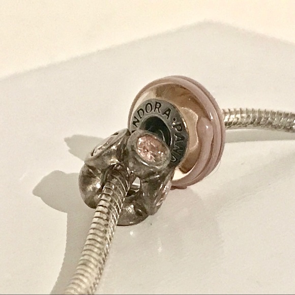 Pandora Pink Ribbon Murano Glass Bead DISCONTINUED - Picture 8 of 8