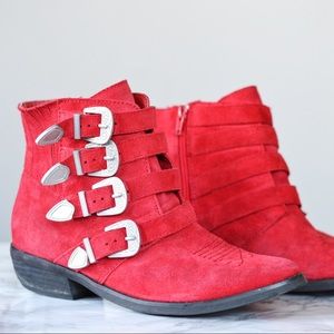 Kelsi Dagger Suede Booties, sz 7