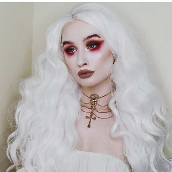 White Wavy Beauty Lace Front Wig