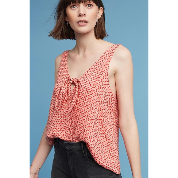 🌹Anthropologie Verena Tie-Front Blouse🌹 - Picture 1 of 3