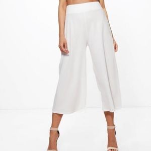 Boohoo Flattering White Culottes