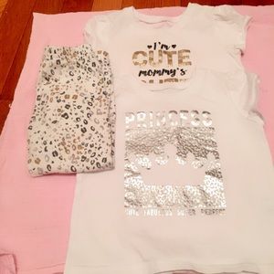 2 toddler shirts and matching pants