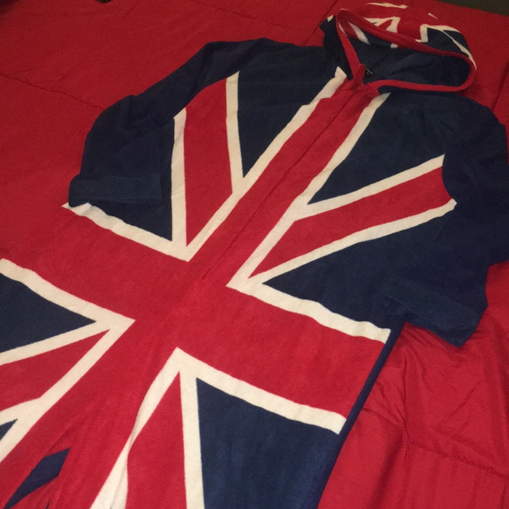Union jack men’s onesie sleepwear