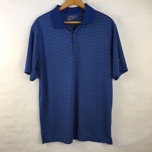 Mens Nike Golf Tour Performance Blue Striped Shirt