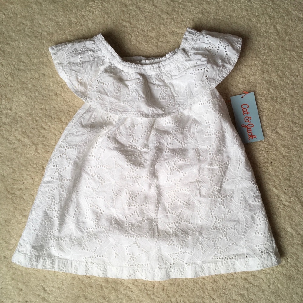 *NWT* Cat & Jack Baby Girl White Lace Dress