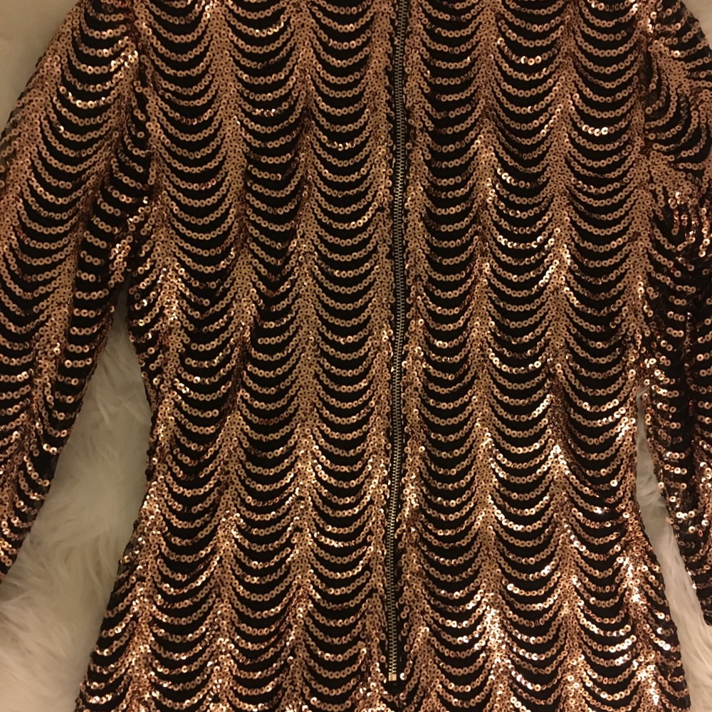 Black & gold sequin dress