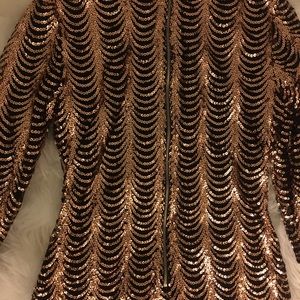 Black & gold sequin dress