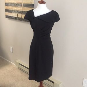 Black Tahari capsleeve dress