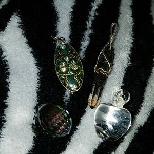 Set of 4 necklace charms