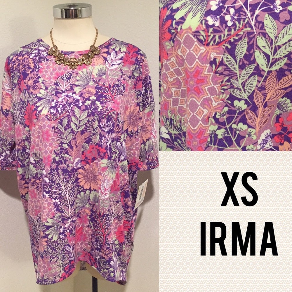 💜 LuLaRoe Irma Floral Purple 💜