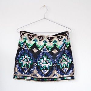Sequin Mini Skirt, sz S