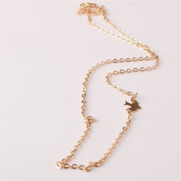Side Dainty Dove Necklace Gold Pendant Necklace - Picture 2 of 3