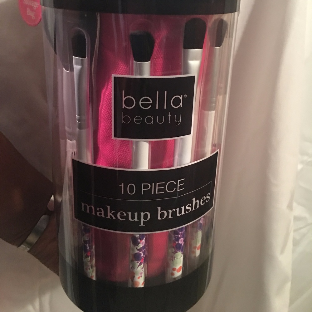 Floral Makeup Brush 10 Pc Excellent Stocking Gift