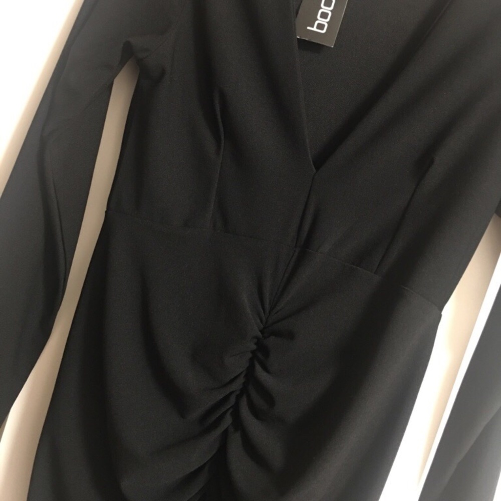 Boohoo Black Midi Dress