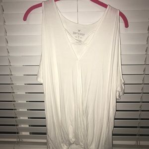 Soft and sexy cold shoulder top