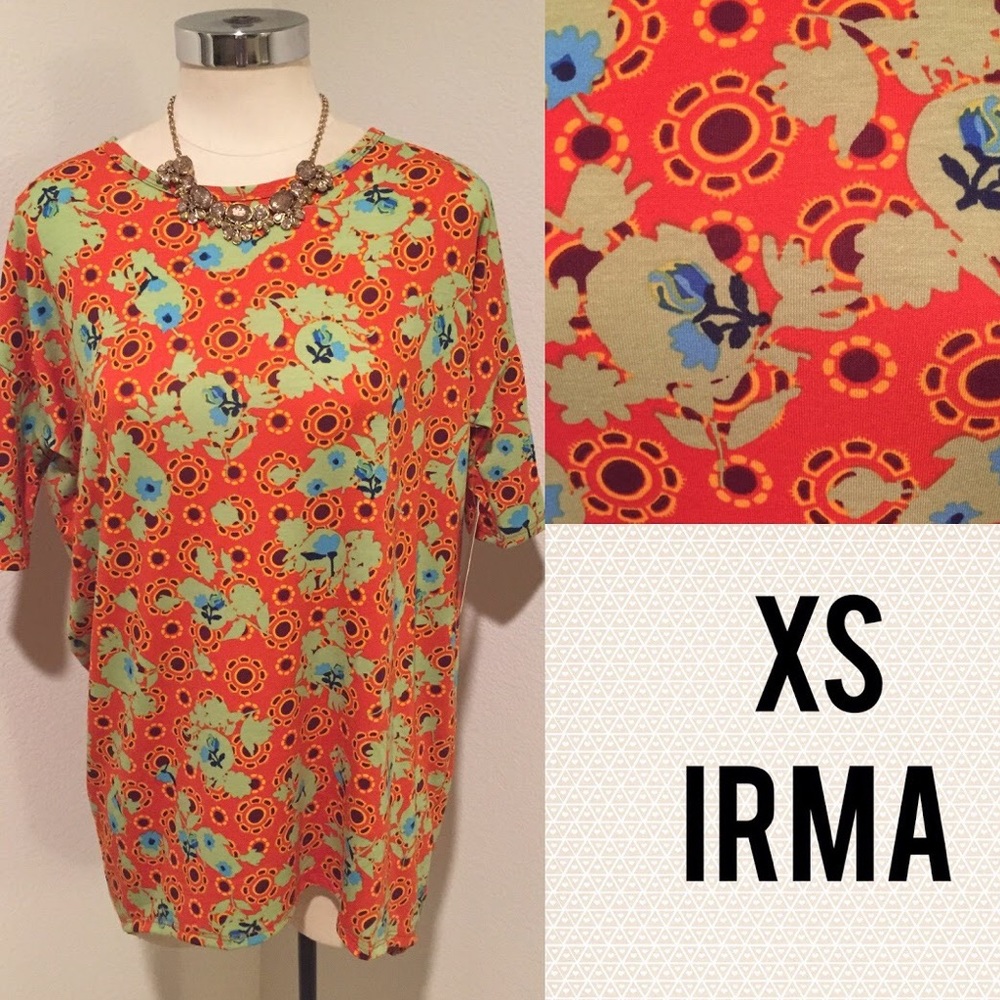 🏵 LuLaRoe Irma Orange Floral XS 🏵