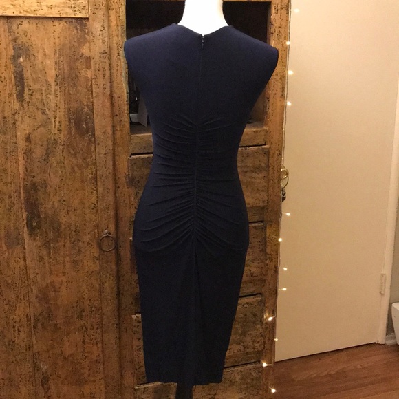 CACHE Navy Midi Dress - Picture 3 of 4