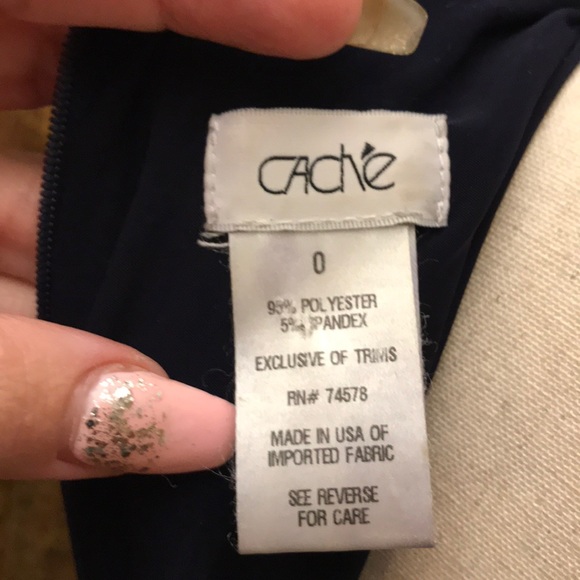 CACHE Navy Midi Dress - Picture 4 of 4