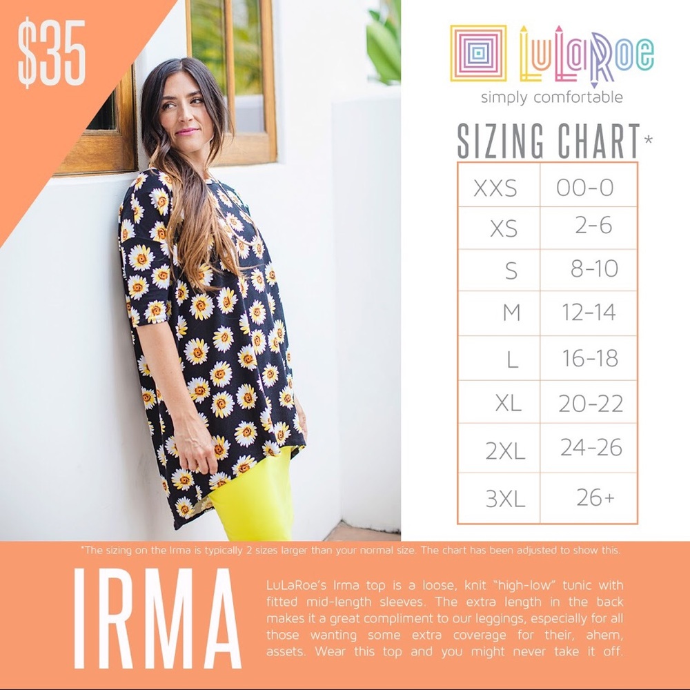 🐾 LuLaRoe Irma Black White Slinky Small 🐾 - Picture 3 of 3