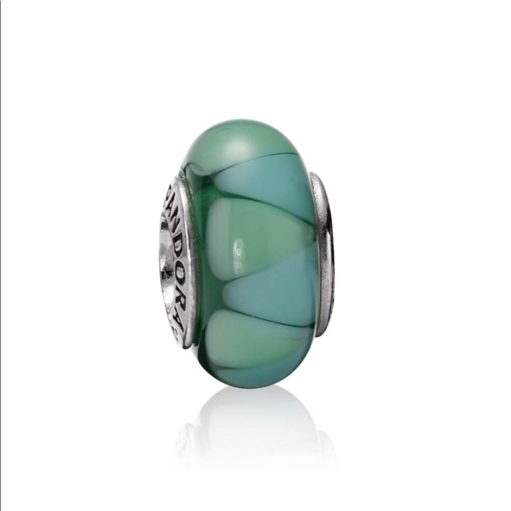 Pandora Green Triangle Murano Charm