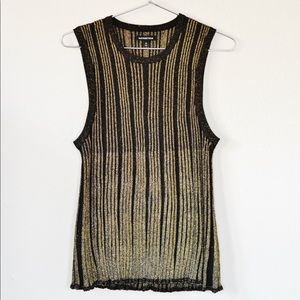 Lurex Knit Sweater Tank by Who What Wear, sz M