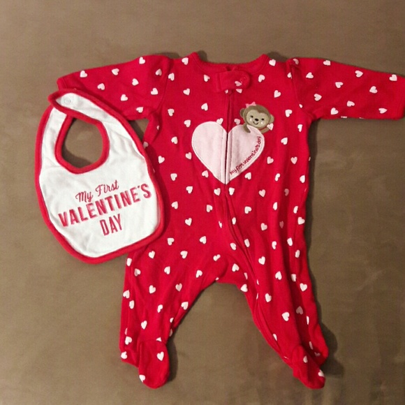 baby valentine pajamas
