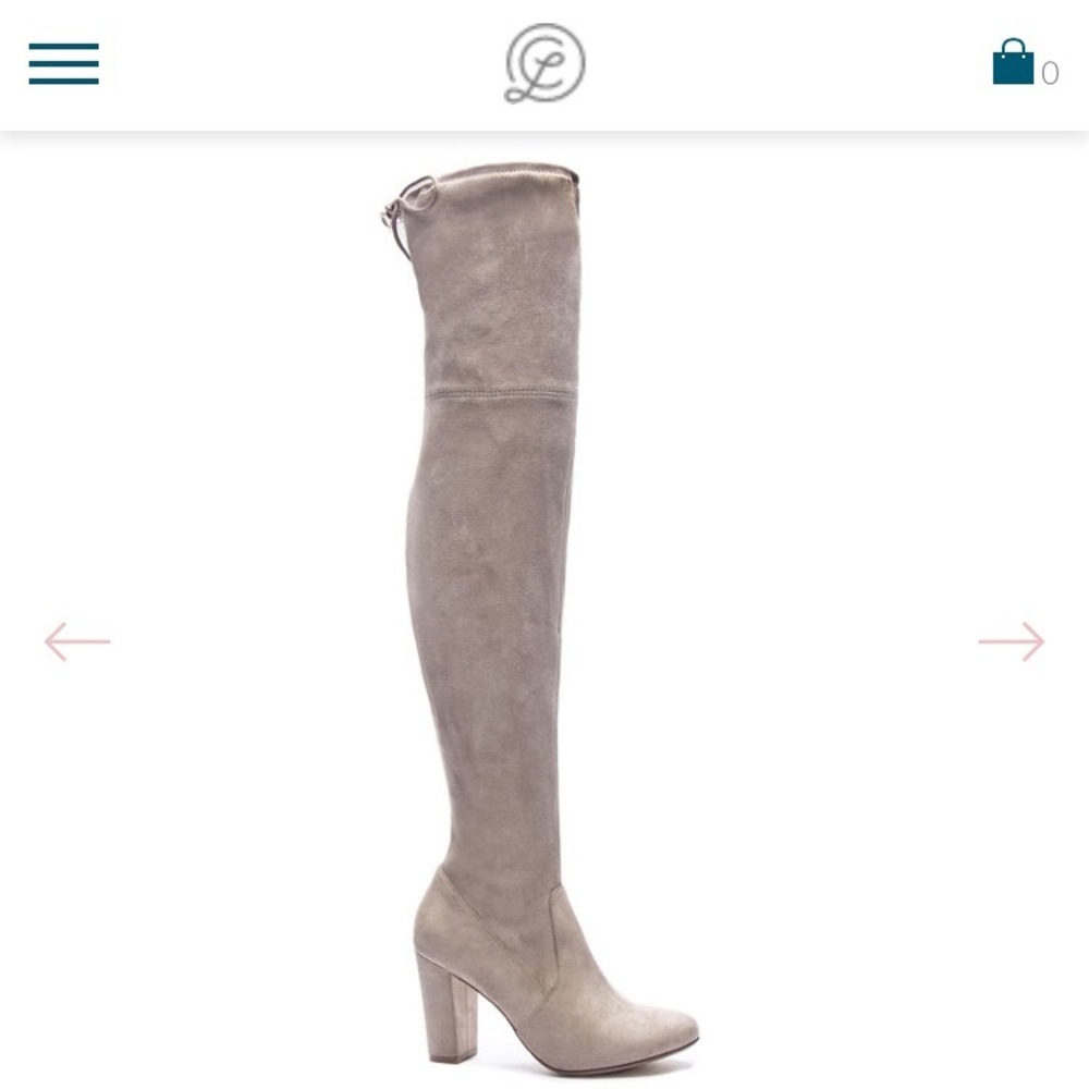 Over the knee suede boots, worn ONCE