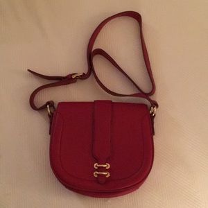 Banana Republic Red Leather Crossbody Bag