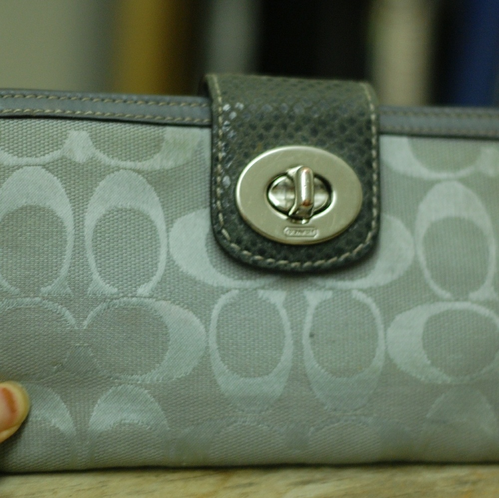 Coach grey wallet